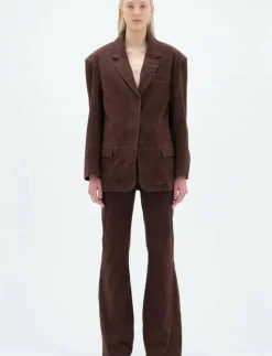 REMAIN Birger Christensen OVERSIZED SUEDE BLAZER - Skinnjackor|Kvinnor Kavajer