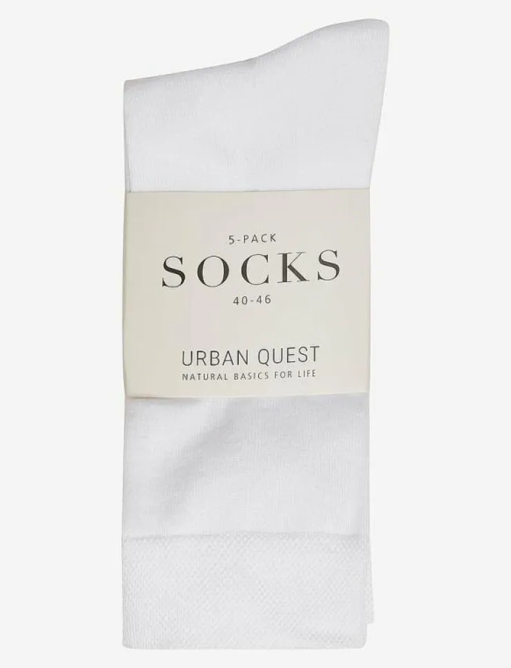 URBAN QUEST Underkläder|Strumpor|5-Pack Men Bamboo Basic Socks - Vanliga strumpor