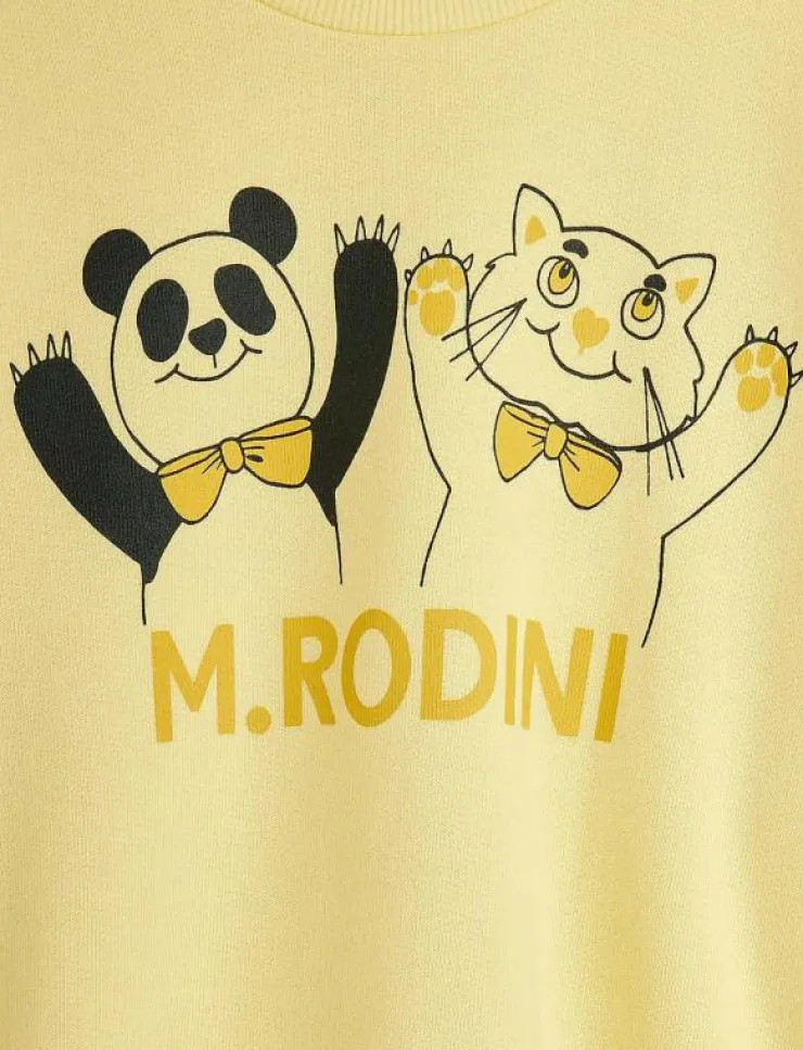 Barn Mini Rodini Överdelar|Panda & cat sp sweatshirt - Sweatshirts
