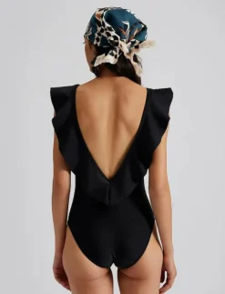 Malina Paola ruffled v-neck swimsuit - Baddräkter|Kvinnor Badkläder