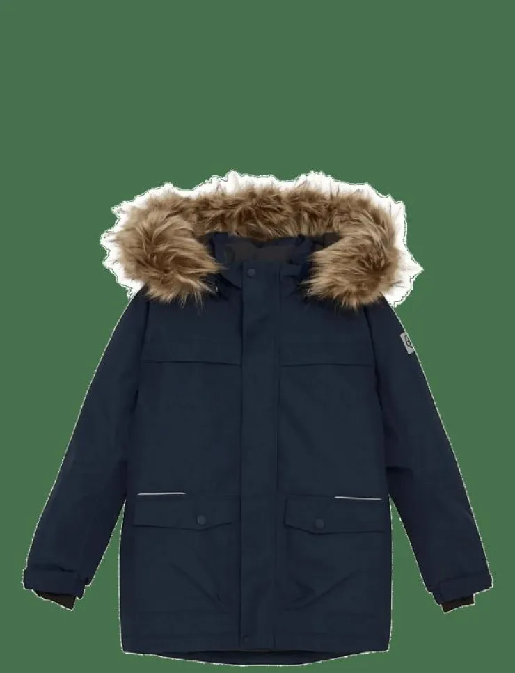 Color Kids Parka W. Fake Fur - Vinterjacka|Barn Vinterkläder