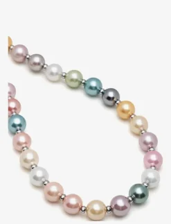 Nialaya Smycken|Pastel Pearl Necklace with Silver - Halsband
