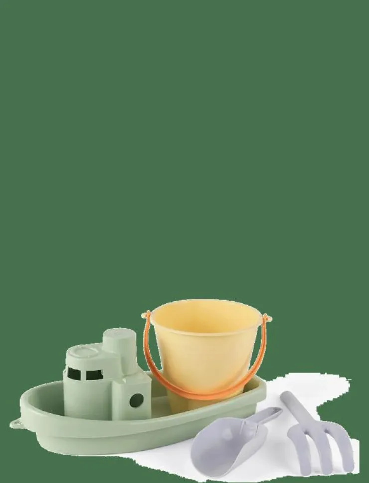 Barn Dantoy Uteleksaker|PASTEL RECYCLED BOAT & SANDSET 4 PCS - Sandleksak