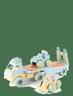Barn Dantoy Uteleksaker|PASTEL RECYCLED DUMP TRUCK+2 CARS PLASTIC WHEELS - Sandleksak