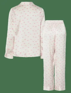Kvinnor Pieces Pyjamas & Loungewear|PCJYTTE XMAS SATIN NIGHT SET WVN - Pyjamas