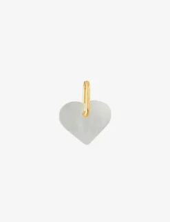 Barn Design Letters Smycken|Pearl heart charm - - Hängen & Berlocker