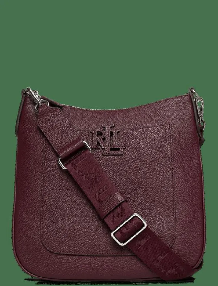 Kvinnor Lauren Ralph Lauren Crossbody Bags|Pebbled Leather Large Cameryn Crossbody - Crossbody Bags