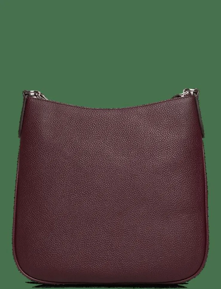 Kvinnor Lauren Ralph Lauren Crossbody Bags|Pebbled Leather Large Cameryn Crossbody - Crossbody Bags