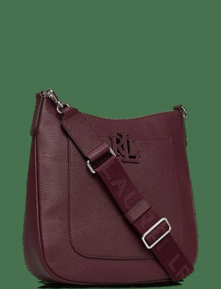 Kvinnor Lauren Ralph Lauren Crossbody Bags|Pebbled Leather Large Cameryn Crossbody - Crossbody Bags