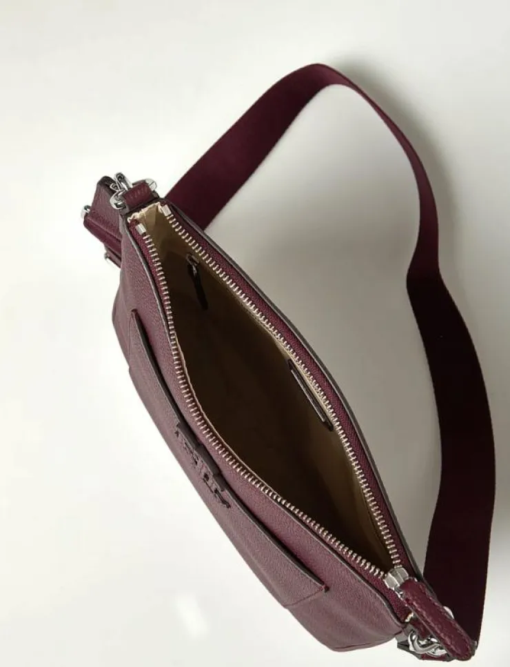 Kvinnor Lauren Ralph Lauren Crossbody Bags|Pebbled Leather Large Cameryn Crossbody - Crossbody Bags
