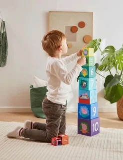 Barbo Toys Peppa Pig stacking cubes - Stapelbara klossar|Barn Babyleksaker|Babyleksaker
