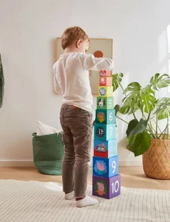 Barbo Toys Peppa Pig stacking cubes - Stapelbara klossar|Barn Babyleksaker|Babyleksaker