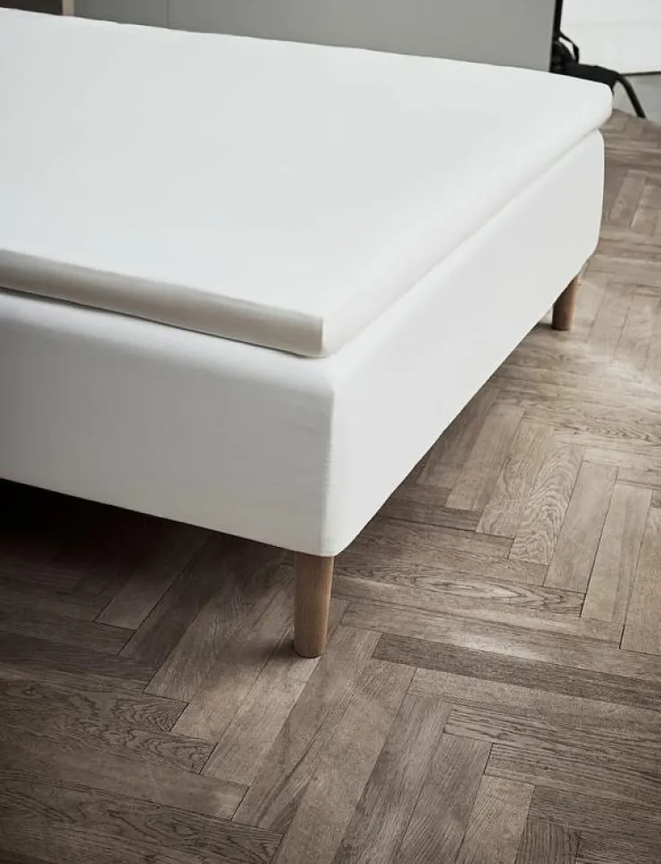 Juna Sängtextilier|Percale Kuvertlakan 160x200 cm vit - Dra på lakan