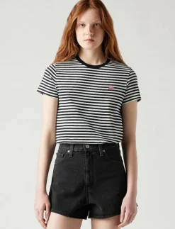 Kvinnor Levi's® Kläder|T-Shirts & Toppar|PERFECT TEE RAITA STRIPE CAVIA - T-shirts