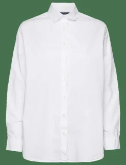 Kvinnor Lexington Clothing Blusar & Skjortor|Pernilla Organic Cotton Poplin Shirt - Långärmade