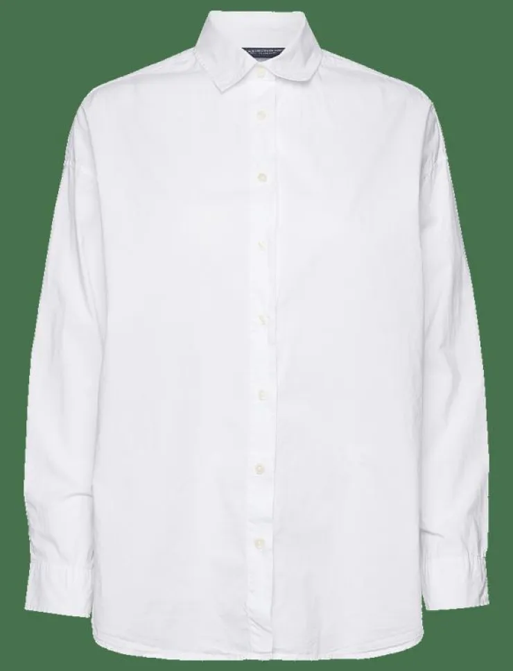 Kvinnor Lexington Clothing Blusar & Skjortor|Pernilla Organic Cotton Poplin Shirt - Långärmade