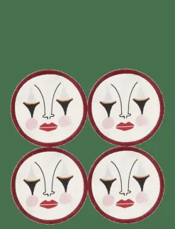 Anna + Nina Pierrot Coaster Set of 4 - Serveringstillbehör| Serveringstillbehör