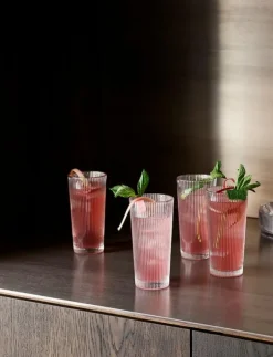 Stelton Glas|Pilastro Long Drink Glass 0.3 l. 4 pcs - Martiniglas & Cocktailglas