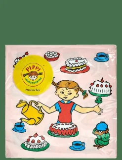 Muurla Pippi servett 33x33cm Födelsedag - Servetter & tillbehör|Barn Matdags|Matdags