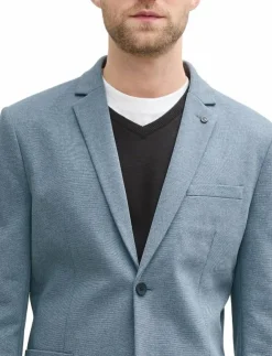 Tom Tailor pique blazer - Enkelknäppta kavajer| Kostymer & Kavajer
