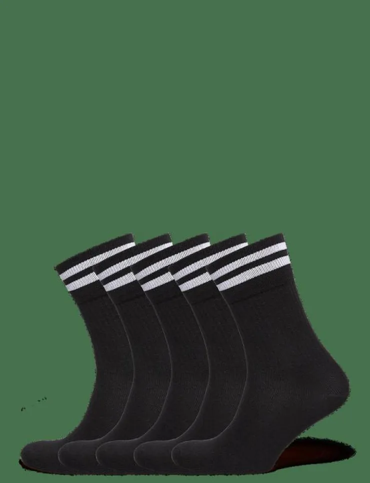 Kvinnor ZEBDIA Underkläder|Strumpor|5-PK Tennis Socks with Stripes - Strumpor
