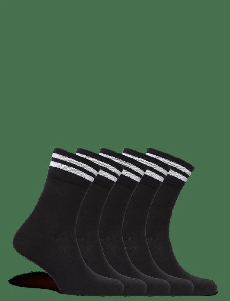 Kvinnor ZEBDIA Underkläder|Strumpor|5-PK Tennis Socks with Stripes - Strumpor