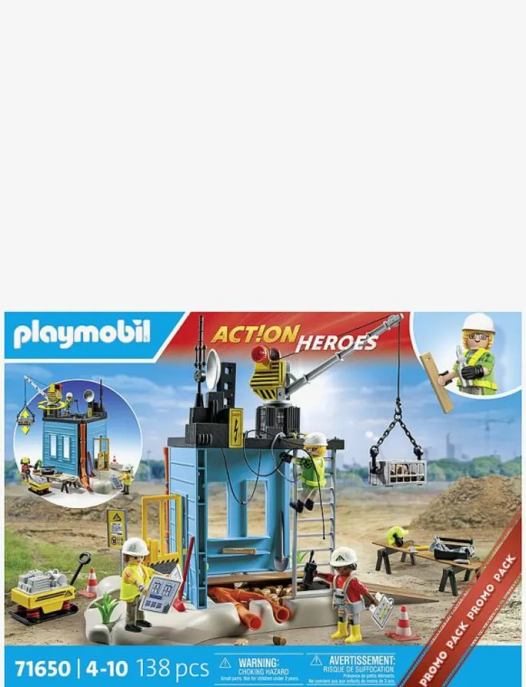 PLAYMOBIL Action Heroes PROMO Construction Site - 71650 - City Action|Barn Playmobil Leksaker