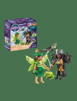 PLAYMOBIL Adventures of Ayuma Forest Fairy & Bat Fairy with Soul Animals - 71350 - Adventures of Ayuma|Barn Playmobil Leksaker
