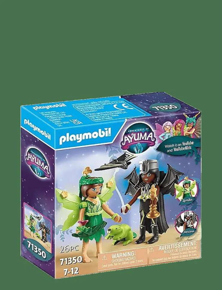 PLAYMOBIL Adventures of Ayuma Forest Fairy & Bat Fairy with Soul Animals - 71350 - Adventures of Ayuma|Barn Playmobil Leksaker