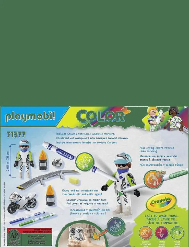 PLAYMOBIL Color: Motorcykel - 71377 - COLOR|Barn Playmobil Leksaker