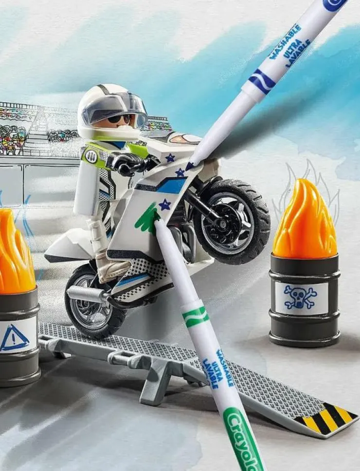 PLAYMOBIL Color: Motorcykel - 71377 - COLOR|Barn Playmobil Leksaker