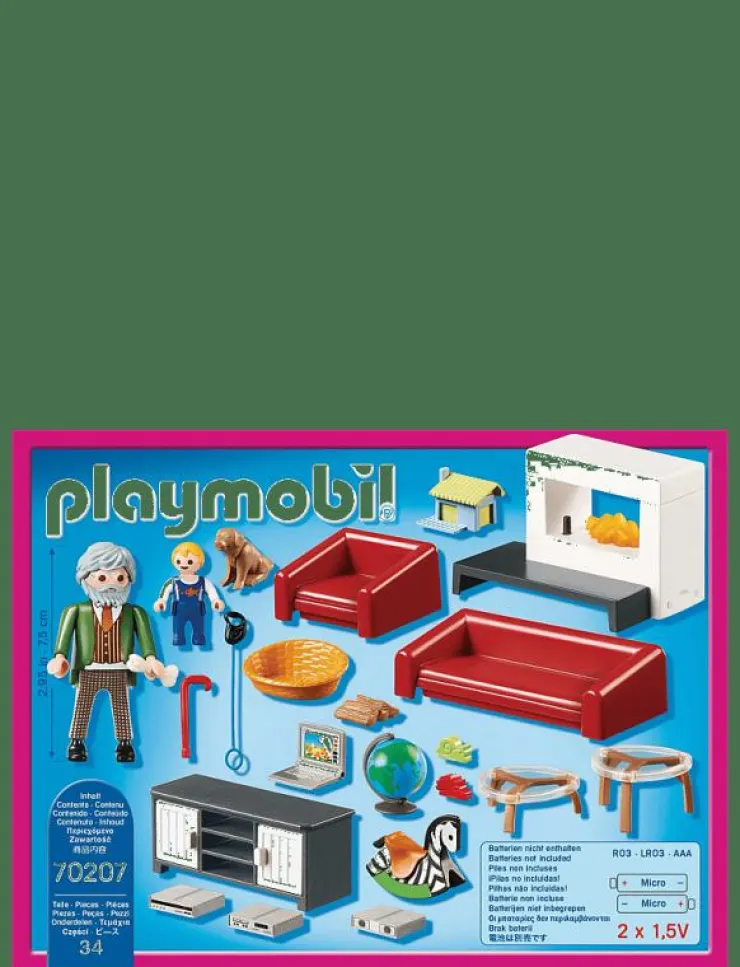 Barn PLAYMOBIL Playmobil Leksaker|Dollhouse Bekvämt vardagsrum - 70207 - Dollhouse