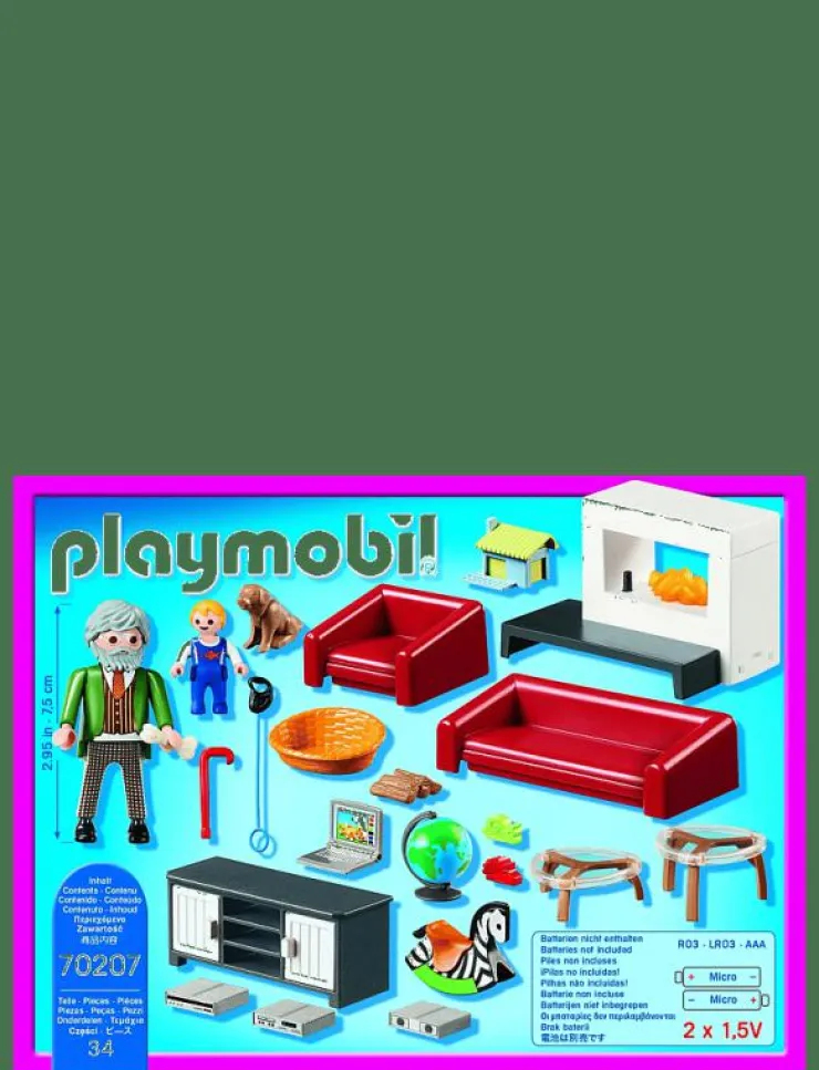 Barn PLAYMOBIL Playmobil Leksaker|Dollhouse Bekvämt vardagsrum - 70207 - Dollhouse