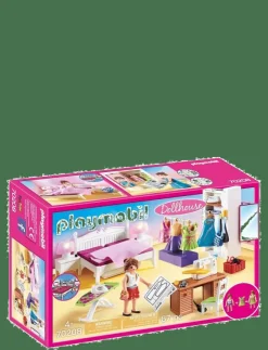 Barn PLAYMOBIL Playmobil Leksaker|Dollhouse Sovrum med syhörna - 70208 - Dollhouse