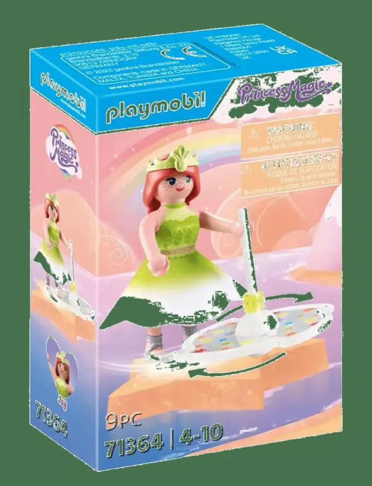 PLAYMOBIL Princess Magic Rainbow Spinning Top with Princess - 71364 - Princess Magic|Barn Playmobil Leksaker