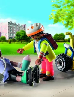 Barn PLAYMOBIL Playmobil Leksaker|Starter Pack Räddning med Balance-Racer - 71257 - City Life