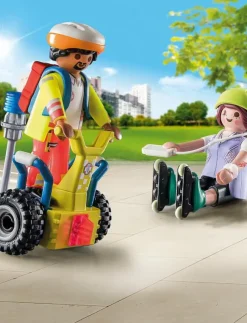 Barn PLAYMOBIL Playmobil Leksaker|Starter Pack Räddning med Balance-Racer - 71257 - City Life