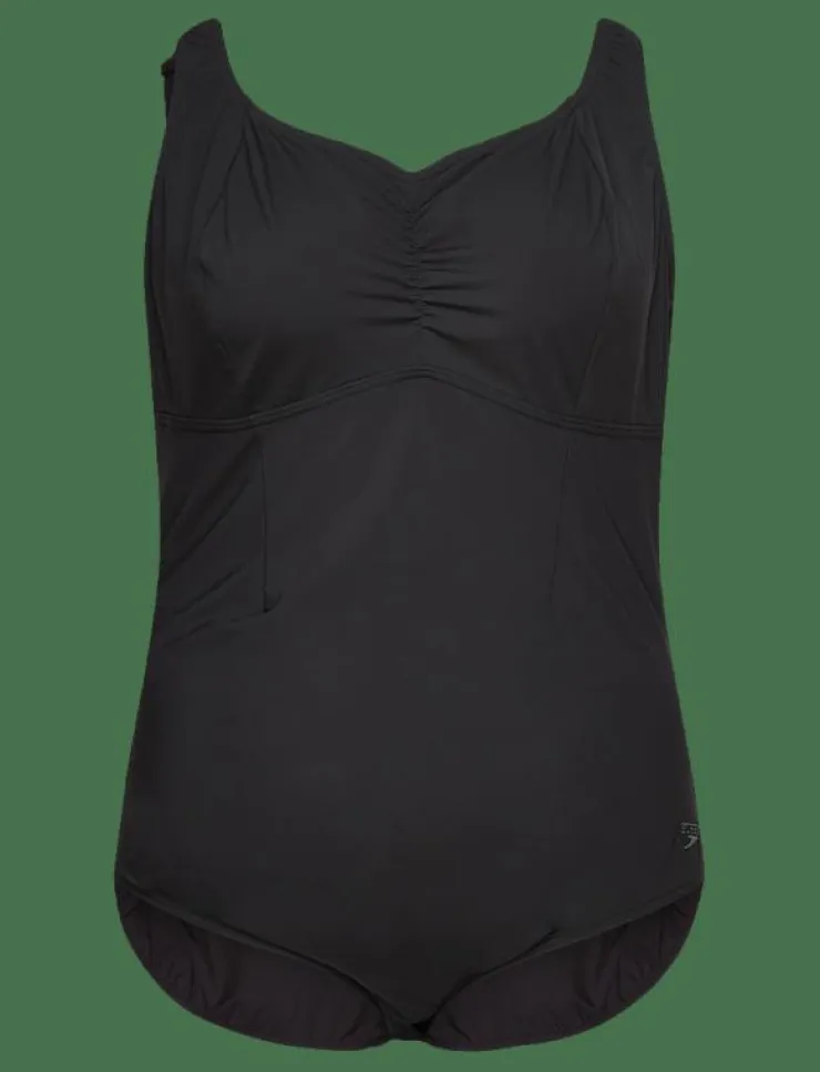 Speedo Plus Size Solid Aquanite Swimsuit - Baddräkter|Kvinnor Badkläder|Badkläder