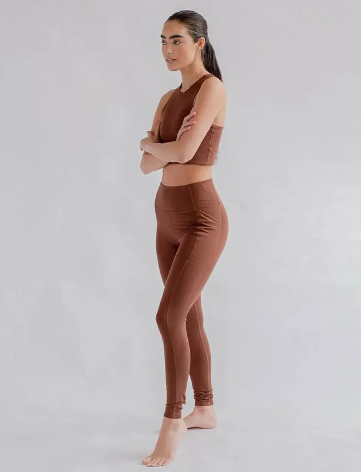 Kvinnor Girlfriend Collective Tights|Plus Size & Curvy|Pocket High-Rise Legging, Long - Träningstights