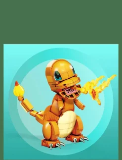 Mega Pokémon Build & Show Charmander toy building set, 4 inches tall, - Film & Sagofigur|Barn Klossar & Byggsatser|Leksaksset & Leksaksfigurer