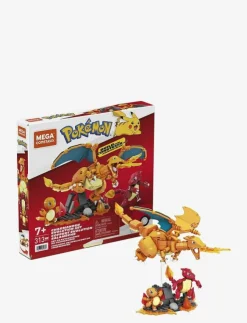 Barn MEGA Pokémon Leksaker|Leksaker|Pokémon Building Toy Kit Charmander Set with 3 Action Figures (313 Pieces) for Kids - Byggsats