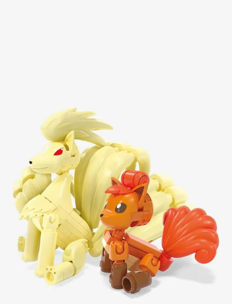 Barn MEGA Pokémon Klossar & Byggsatser|Pokémon Vulpix Evolution Set (145 Pieces) with 2 Poseable Action Figures for Kids - Byggsats