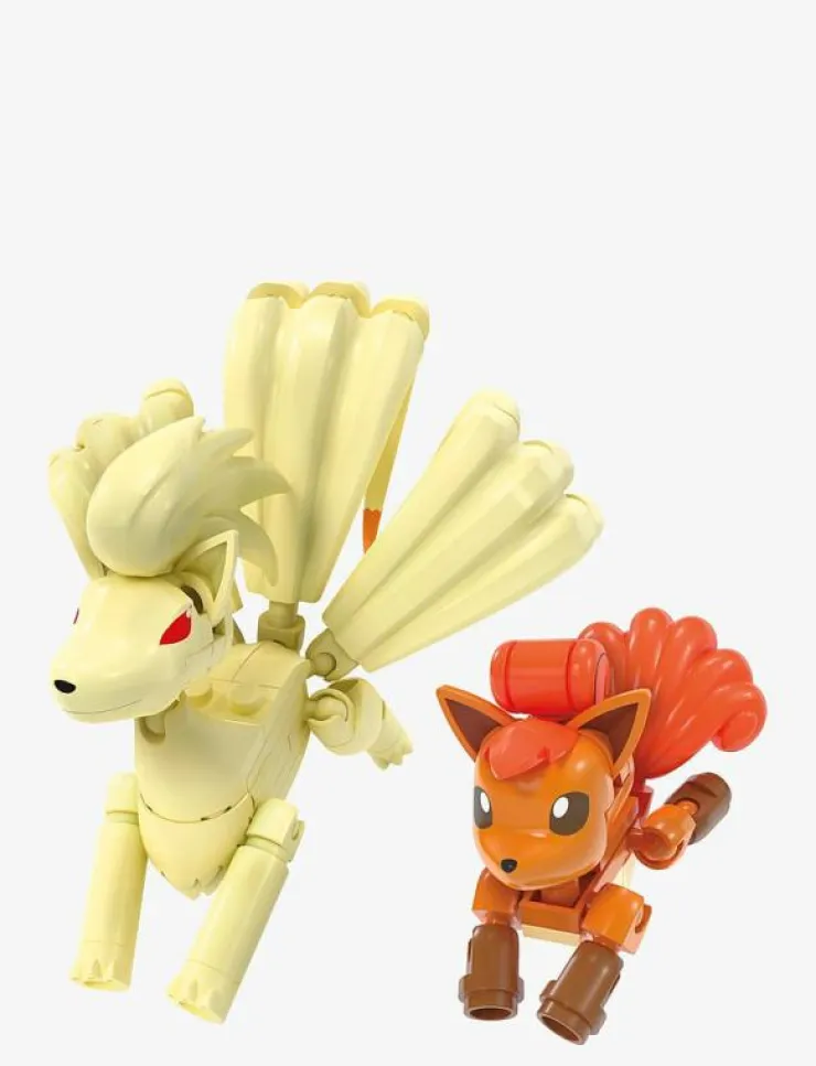Barn MEGA Pokémon Klossar & Byggsatser|Pokémon Vulpix Evolution Set (145 Pieces) with 2 Poseable Action Figures for Kids - Byggsats