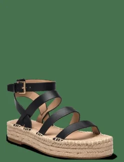 Lauren Ralph Lauren Polly Leather Gladiator Espadrille - Platta espadriller|Kvinnor Espadrillos