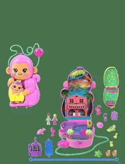 Barn Polly Pocket Leksaksset & Leksaksfigurer|Momma Monkey and Baby - Lekset