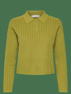 Kvinnor Mango Kläder|Polo-neck ribbed sweater - Pikéer