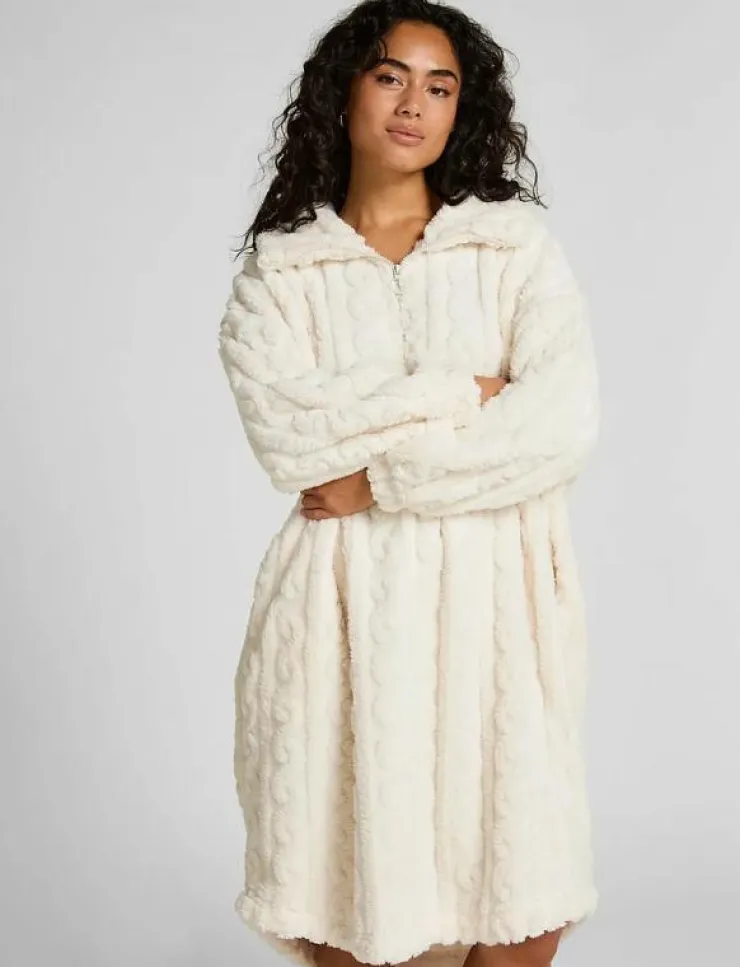 Hunkemöller Poncho Cable Fleece - Morgonrock|Kvinnor Morgonrockar|Morgonrockar