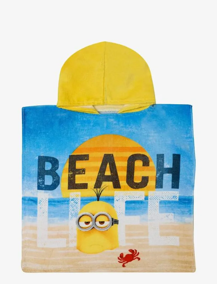 BrandMac Poncho Minions 50x100cm, 100% cotton - Handdukar|Barn Bada|Bada