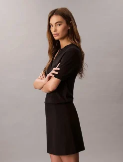 Kvinnor Calvin Klein Jeans Kjolar|PONTE MINI SKIRT - Korta kjolar