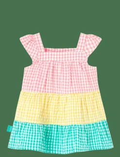 Barn Boboli Klänningar & Kjolar|Poplin dress check - Ärmlösa babyklänningar